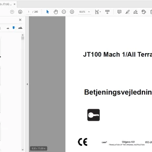 Ditch Witch JT100 Mach 1/All Terrain Betjeningsvejledning 053-2662 PDF