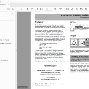 Ditch Witch JT100 Tier 4I DrillLok sistem Uporabniški priročnik PDF