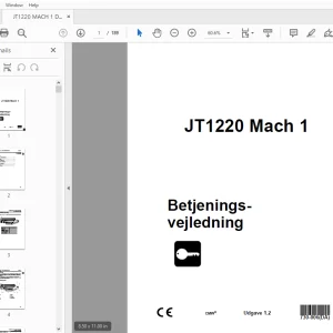 Ditch Witch JT1220 Mach 1 Betjeningsvejledning 730-006 PDF