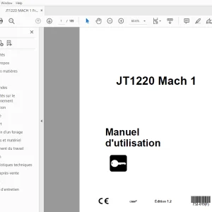 Ditch Witch JT1220 Mach 1 Manuel d'utilisation 732-019 (F)