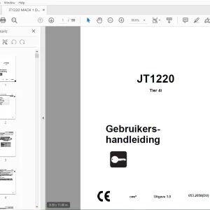Ditch Witch JT1220 Tier 4i Gebruikershandleiding 053-2058 PDF