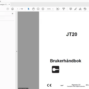 Ditch Witch JT20 Brukerhåndbok 053-2860 (NO) PDF