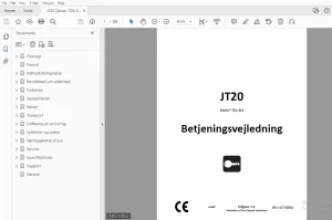 Ditch Witch JT20 Deutz TD2.9L4 Betjeningsvejledning PDF