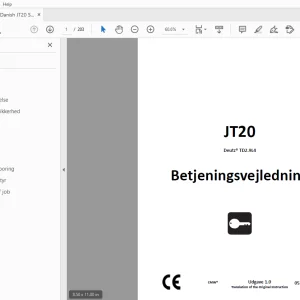 Ditch Witch JT20 Deutz TD2.9L4 Betjeningsvejledning PDF