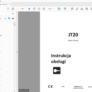 Ditch Witch JT20 Deutz TD2.9L4 Instrukcja obsługi 053-3242 PDF