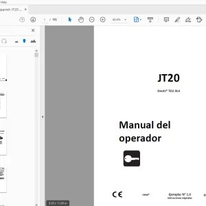 Ditch Witch JT20 Deutz TD2.9L4 Manual del operador 053-3243 PDF
