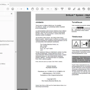 Ditch Witch JT20 DrillLok System Käyttäjän käsikirja 790-1107 PDF