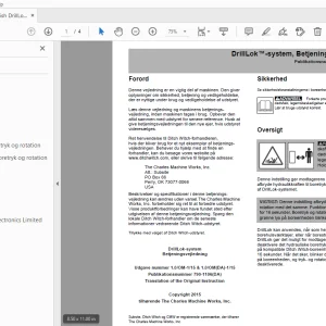 Ditch Witch JT20 DrillLok system Betjeningsvejledning 790-1106 PDF