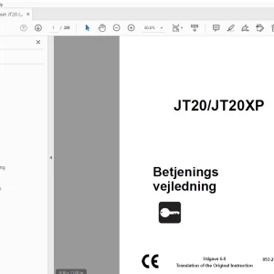 Ditch Witch JT20/JT20XP Betjeningsvejledning 053-2752 (DA) PDF