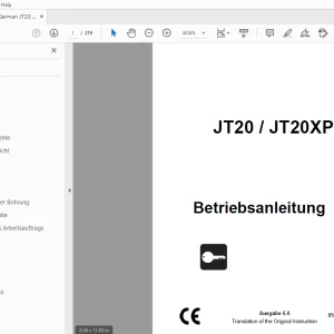 Ditch Witch JT20 JT20XP Betriebsanleitung 053-2717(G) PDF