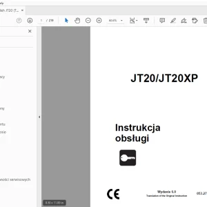 Ditch Witch JT20/JT20XP Instrukcja obsługi 053-2716 PDF