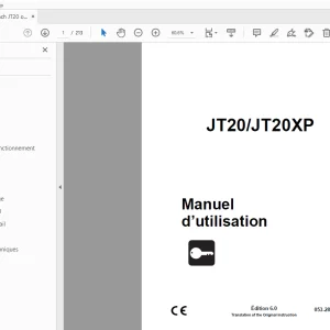 Ditch Witch JT20/JT20XP Manuel d’utilisation 053-2879(F) PDF
