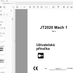 Ditch Witch JT2020 Mach 1 Tier 3 Uživatelská příručka 053-2560 PDF