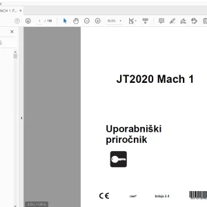 Ditch Witch JT2020 Mach 1 Uporabniški priročnik 053-1217 PDF
