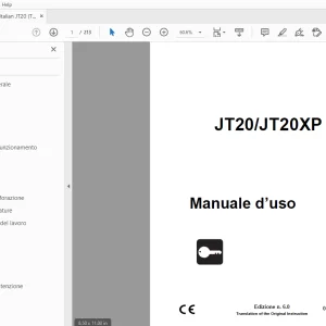 Ditch Witch JT20J/T20XP Manuale d’uso 053-2732 PDF