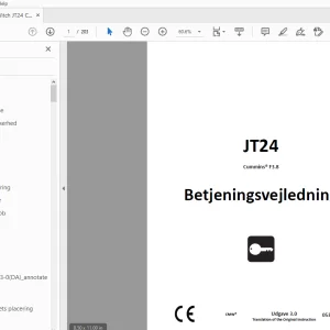 Ditch Witch JT24 Cummins F3.8 Betjeningsvejledning 053-3286 PDF
