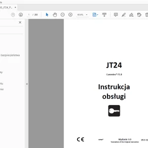 Ditch Witch JT24 Cummins F3.8 Instrukcja obsługi 053-3250 (PO) PDF