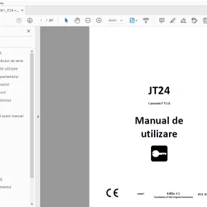 Ditch Witch JT24 Cummins F3.8 Manual de utilizare 053-10061 PDF