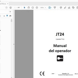 Ditch Witch JT24 Cummins F3.8 Manual del operador 053-3188 (S) PDF