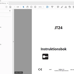 Ditch Witch JT24 Instruktionsbok 053-3189 (SW) PDF