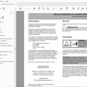 Ditch Witch JT25 DrillLok système Manuel d'utilisation 790-1108 PDF