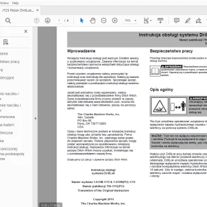 Ditch Witch JT25 DrillLok systemu Instrukcja obsługi 790-1112 PDF