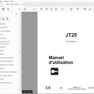 Ditch Witch JT25 Tier 3 et Tier 4i Manuel d'utilisation 053-2759 PDF