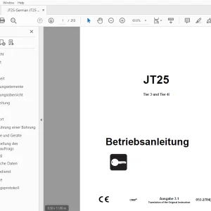Ditch Witch JT25 Tier 3 und Tier 4i Betriebsanleitung 053-2784 PDF