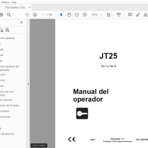Ditch Witch JT25 Tier 3 y Tier 4i Manual del operador 053-2627 PDF