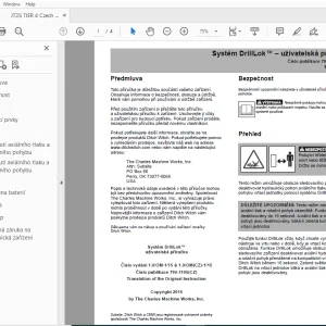 Ditch Witch JT25 Tier 4 DrillLok Systém uživatelská příručka PDF