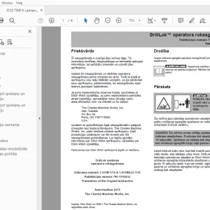 Ditch Witch JT25 Tier 4 DrillLok operatora rokasgrāmata 790-1110 PDF