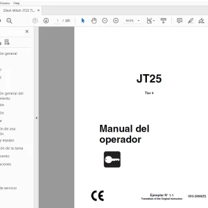 Ditch Witch JT25 Tier 4 Manual del operador 053-2898 PDF