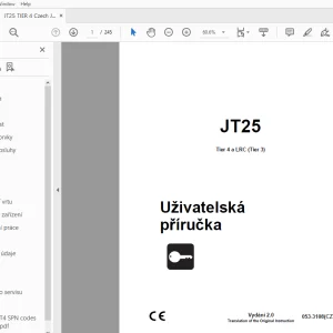 Ditch Witch JT25 Tier 4 a LRC (Tier 3) Uživatelská příručka 053-3108 PDF