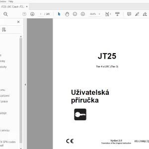 Ditch Witch JT25 Tier 4 a LRC (Tier 3) Uživatelská příručka PDF