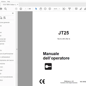 Ditch Witch JT25 Tier 4 e LRC (Tier 3) Manuale dell’operatore 053-3053 PDF