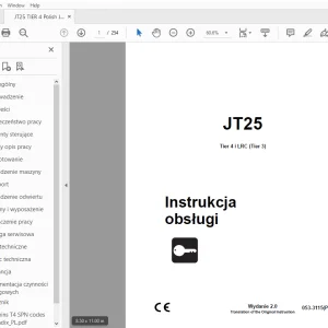 Ditch Witch JT25 Tier 4 i LRC (Tier 3) Instrukcja obsługi 053-3115 PDF