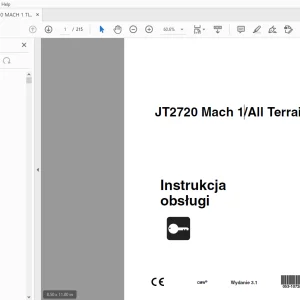 Ditch Witch JT2720 Mach 1/All Terrain Instrukcja obsługi PDF