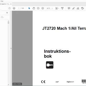 Ditch Witch JT2720 Mach 1/All Terrain Instruktionsbok 053-1137 PDF