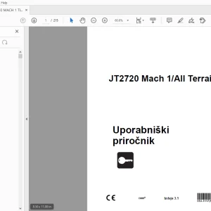 Ditch Witch JT2720 Mach 1/All Terrain Uporabniški priročnik PDF