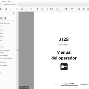 Ditch Witch JT28 Cummins QSB4.5 Manual del operador PDF