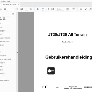 Ditch Witch JT30/JT30 All Terrain Gebruikershandleiding PDF