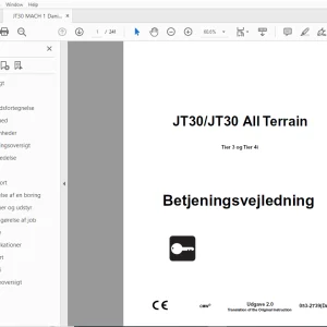 Ditch Witch JT30/JT30 All Terrain Tier 3 og Tier 4i Betjeningsvejledning PDF