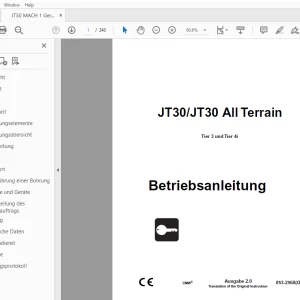 Ditch Witch JT30/JT30 All Terrain Tier 3 und Tier 4i Betriebsanleitung PDF