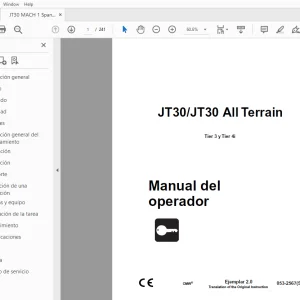 Ditch Witch JT30/JT30 All Terrain Tier 3 y Tier 4i Manual del operador PDF