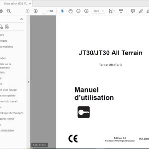 Ditch Witch JT30/JT30 All Terrain Tier 4 et LRC (Tier 3) Manuel d’utilisation PDF