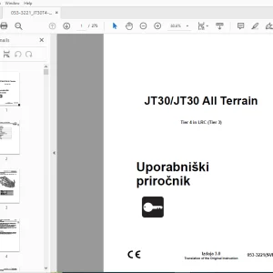 Ditch Witch JT30/JT30 All Terrain Uporabniški priročnik 053-3221 PDF