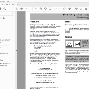 Ditch Witch JT30 MACH 1 DrillLok operatora rokasgrāmata PDF