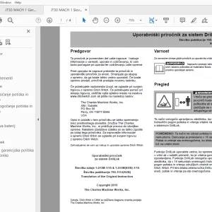 Ditch Witch JT30 MACH 1 DrillLok sistem Uporabniški priročnik PDF