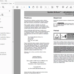Ditch Witch JT30 MACH 1 Systém DrillLok uživatelská příručka PDF