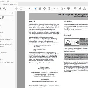 Ditch Witch JT30 Tier 4 DrillLok system Betjeningsvejledning 790-1106 PDF